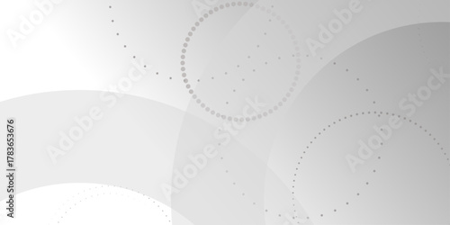 Abstract white geometric overlapping circle background with shadow. abstract dotted wave background. hand drawn dotted path route line isolated.  