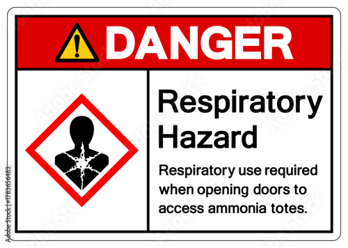 Danger Respiratory Hazard Symbol Sign, Vector Illustration, Isolate On White Background, Label.EPS10