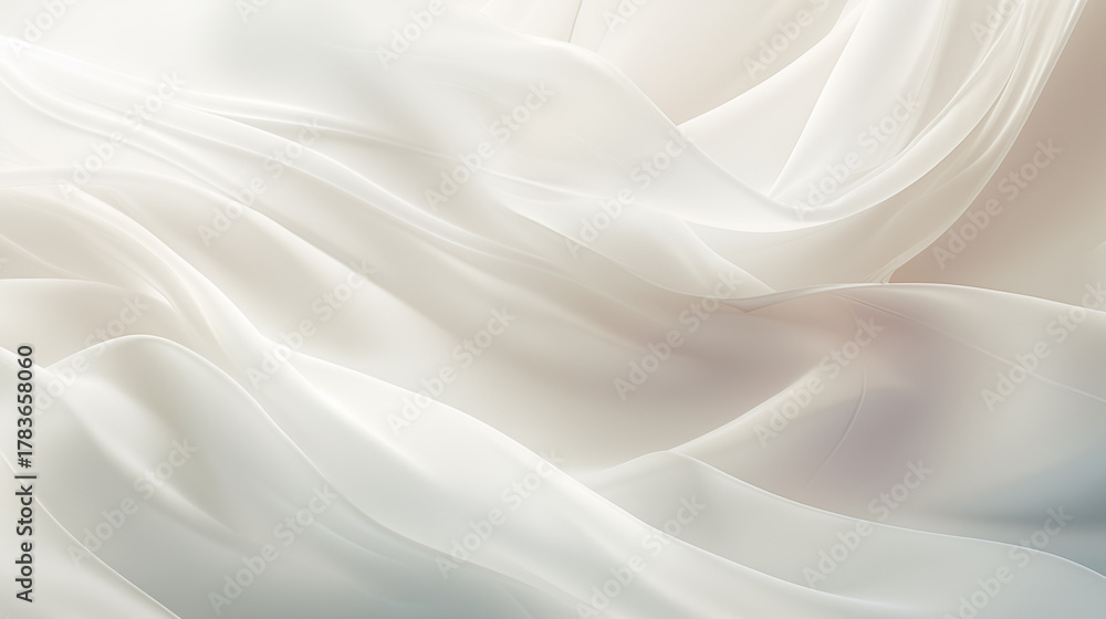 Obraz premium Abstract Flowing white Silk Wave Background