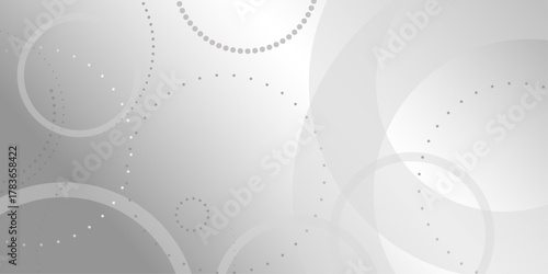 Abstract white geometric overlapping circle background with shadow. abstract dotted wave background. hand drawn dotted path route line isolated.  