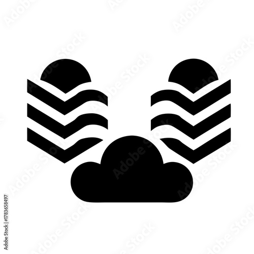 Elegant IT logo showing cloud and server icon