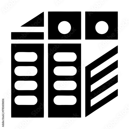 IT infrastructure provider logo with abstract elements