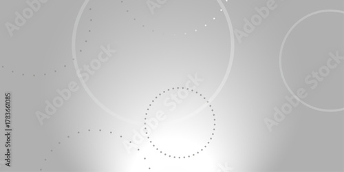 Abstract white geometric overlapping circle background with shadow. abstract dotted wave background. hand drawn dotted path route line isolated.  