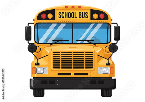 Classic Yellow School Bus Ready for Back to School Season Journey