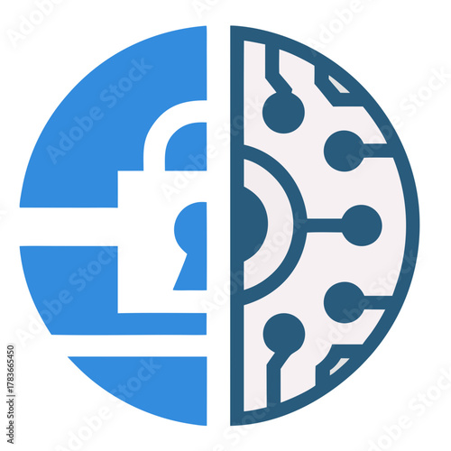 Neutralized cyber threat lock logo