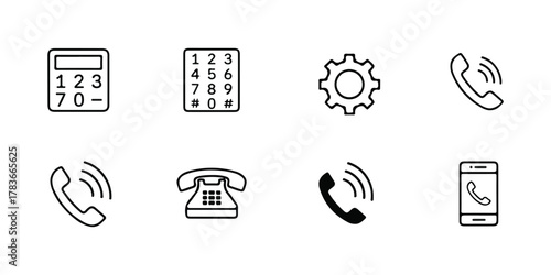 Modern mobile device and app interface icon collection