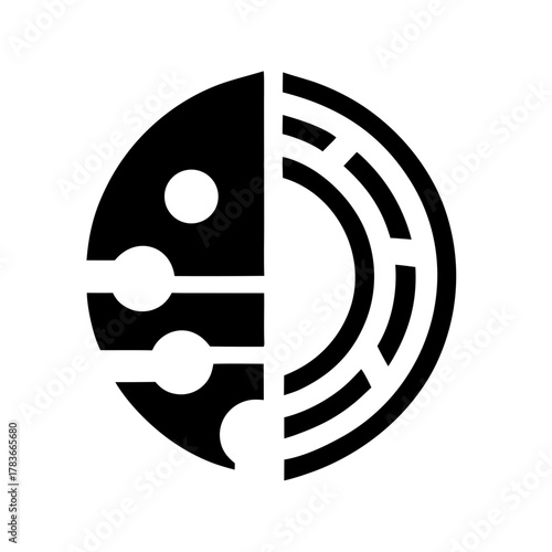 Polygonal lock made of nodes and links