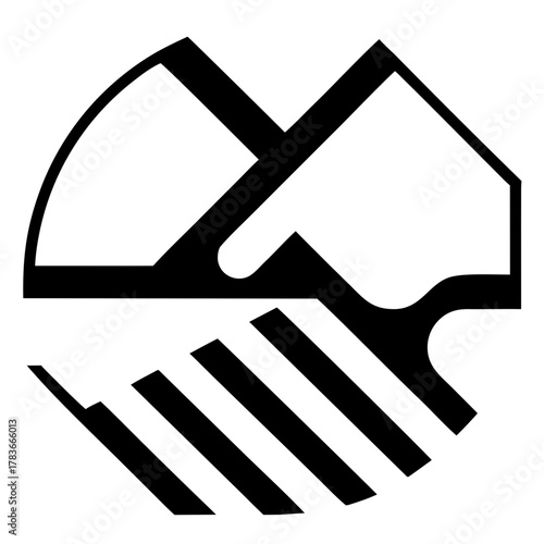 IT partnership digital handshake logo