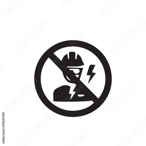 Danger Electrical Hazard Warning Icon - Prevent Electric Shock Accidents and Stay Safe