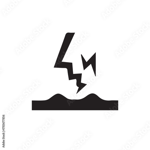 Electroshock Hazard Vector Icon Electrical Safety and Warning Symbol