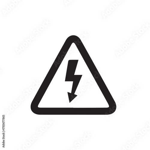 Electrical Hazard Warning Sign - Danger Symbol for High Voltage