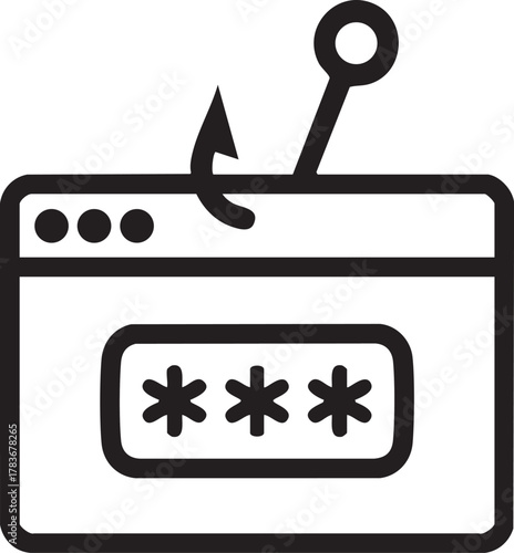 Password Phishing Hacking Illustrative Icon Vector