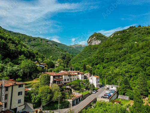 Winding Countryside Road through the Hills near Candalla, Camaiore, Tuscany, Italy
