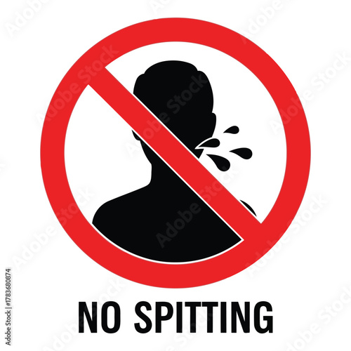 Spitting prohibited sign