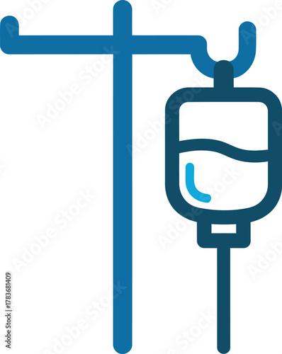 Intravenous drip or IV bag medical equipment for hospital treatment