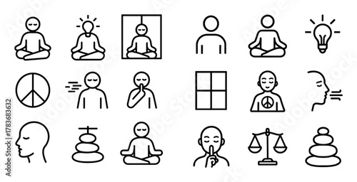 Meditation Icon Grid
