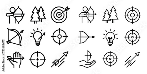 Minimalist Hunting Icons