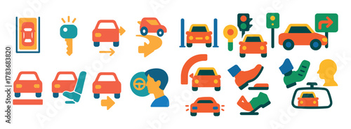 Driving School Icons
