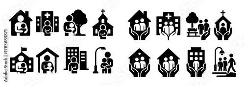 Caring Icons Set