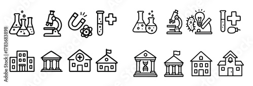 Laboratory Doodle Icons