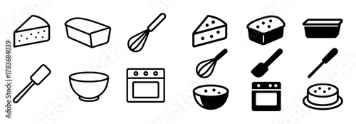 Cottage Cheese Cake Icons