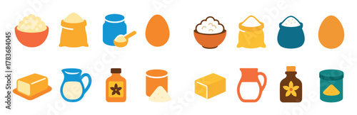 Cottage Cheese Cake Icons
