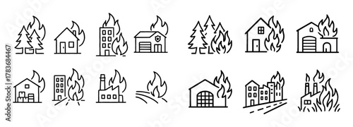 Firefighting Icon Set