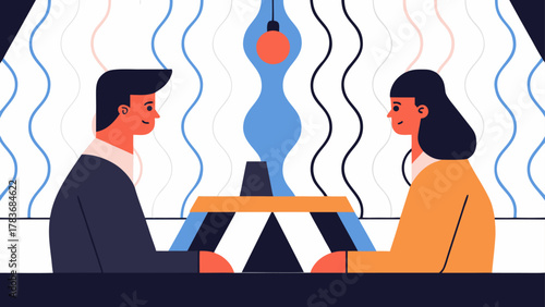 Couple Having a Conversation