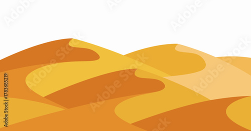 A minimalist abstract depiction of rolling hills in gradients of warm colors, evoking feelings of serenity and relaxation, ideal for artistic expression and modern design themes.