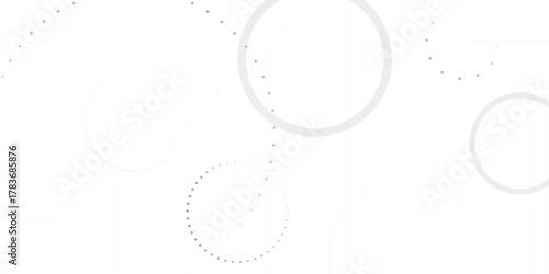 Abstract white geometric overlapping circle background with shadow. abstract dotted wave background. hand drawn dotted path route line isolated.  