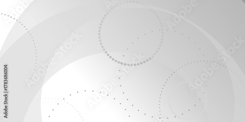 Abstract white geometric overlapping circle background with shadow. abstract dotted wave background. hand drawn dotted path route line isolated.  