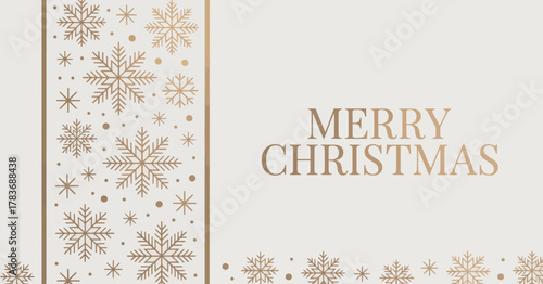 A beautifully designed image featuring snowflakes and festive typography, perfect for Merry Christmas cards, capturing the spirit of the holiday season in an elegant manner.