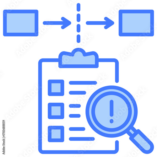 Process Gap Blue Icon