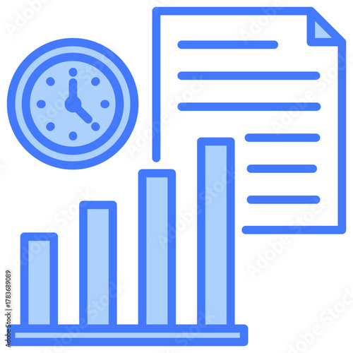 Capacity Planning Blue Icon