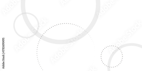 Abstract white geometric overlapping circle background with shadow. abstract dotted wave background. hand drawn dotted path route line isolated.  