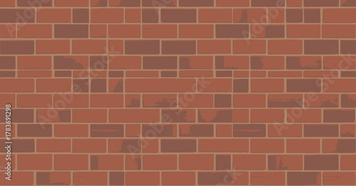 A seamless texture of vibrant red bricks, providing a strong visual impact and character, ideal for architectural, design, and artistic projects needing a robust backdrop.