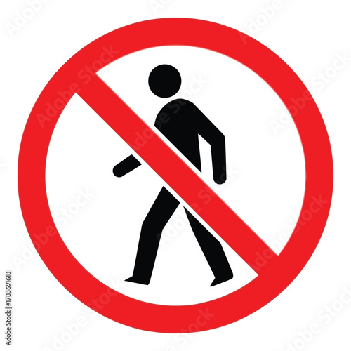 No pedestrian sign