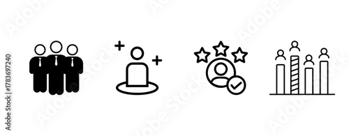 Personal Growth & User Rating Icon Set