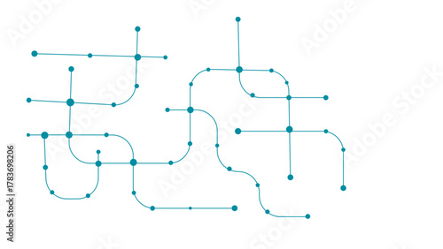 High tech technology geometric Abstract digital background of points and lines