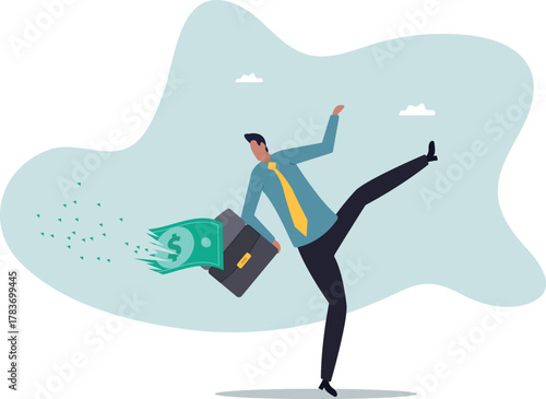 Lose money investment in financial crisis, profit and loss in business or deflation and inflation .about a man and his life.