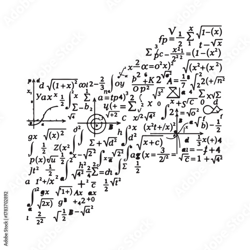 math formulas on white background