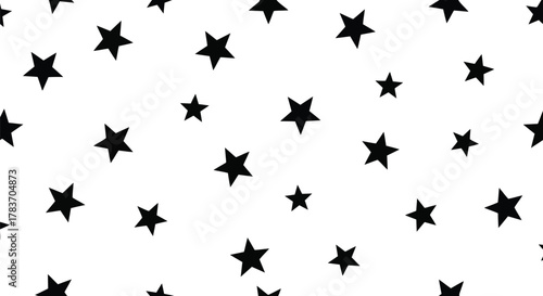 Scattered random stars celestial seamless pattern background vector illustration texture fabric print design.