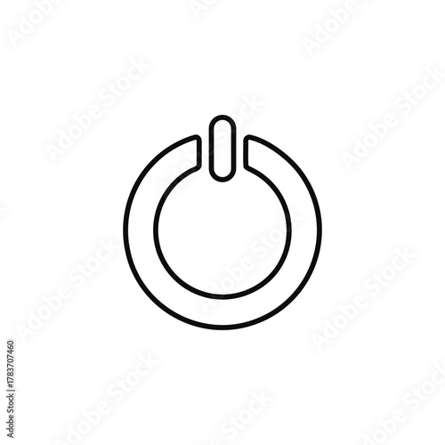 Power Button Vector Icon Energy Control Symbol