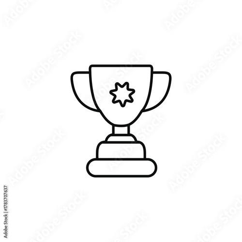 Trophy Vector Icon Achievement Award Illustration