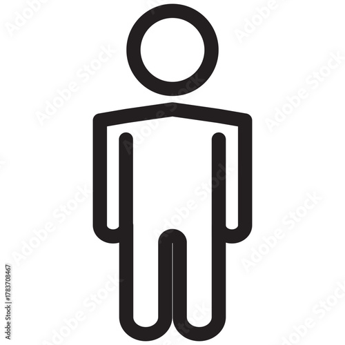 black-and-white icons representing various human figures and groups, designed for use in user interfaces, demographics, or signage.