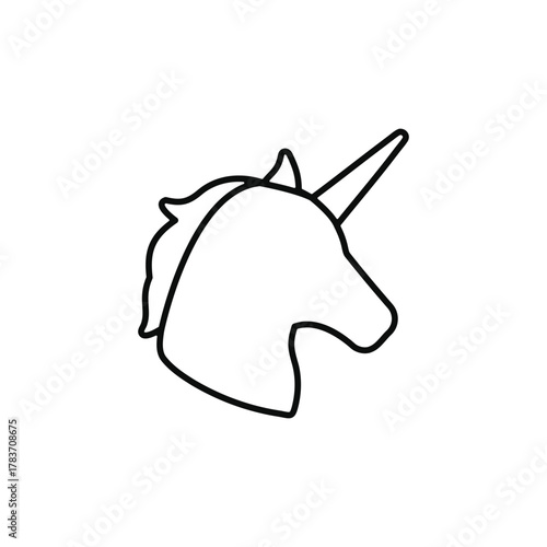 Unicorn Vector Icon Fantasy Animal Illustration