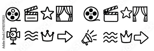 Cinema Doodle Icons