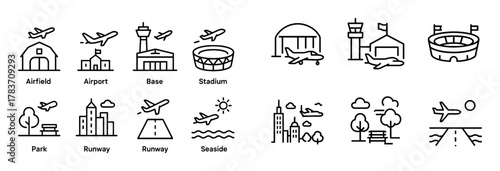 Minimalist Air Show Icons