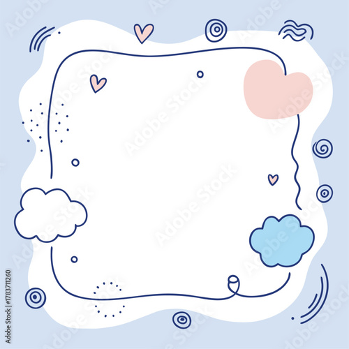 blue frame with a frame for text