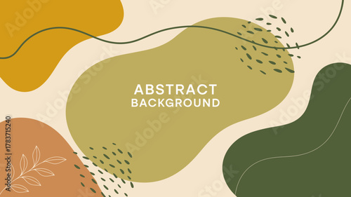 An abstract background with organic shapes in harmonious colors offers a contemporary design aesthetic, suitable for various creative projects or digital uses.